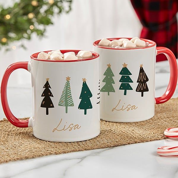 Hand-Painted Christmas Mugs