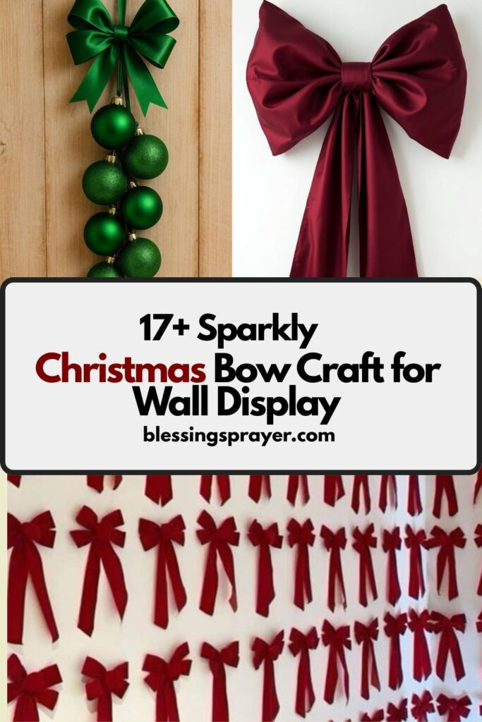 Christmas Bow Craft for Wall Display