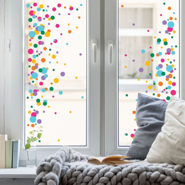 Confetti Dot Window Art