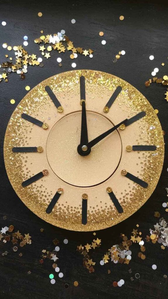 DIY Glitter Clocks