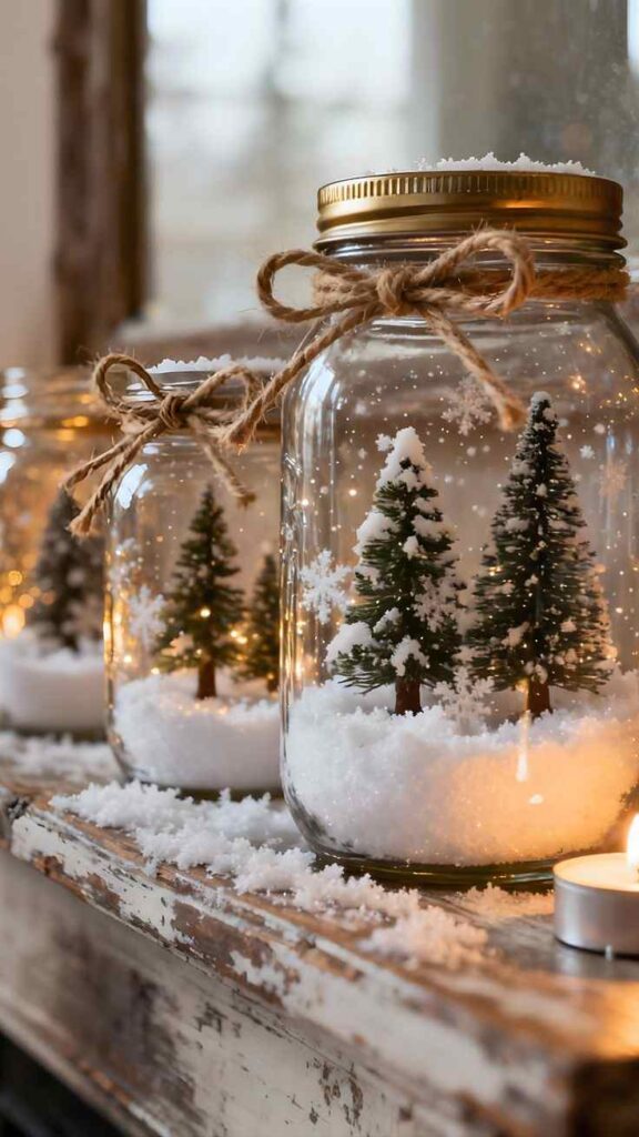 DIY Sparkling Snow Jar