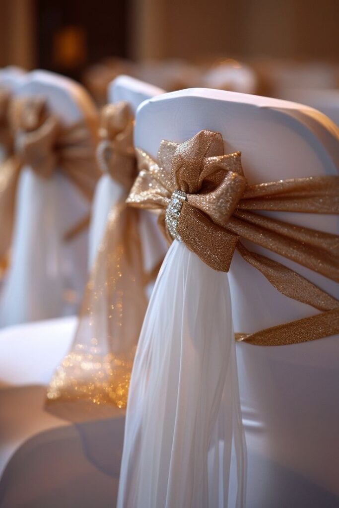 Sequined Chair Ribbons