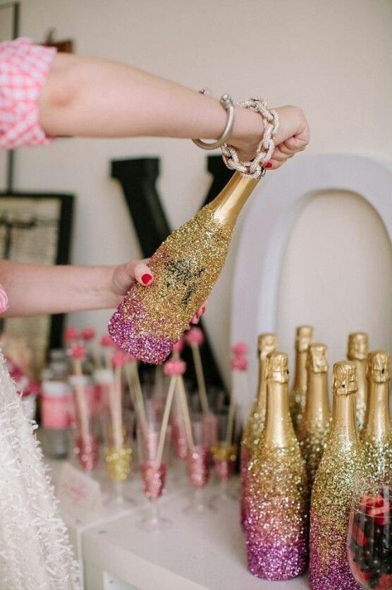 Glitter Countdown Bottles