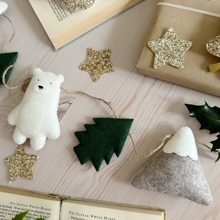 Felt Polar Bear Faces