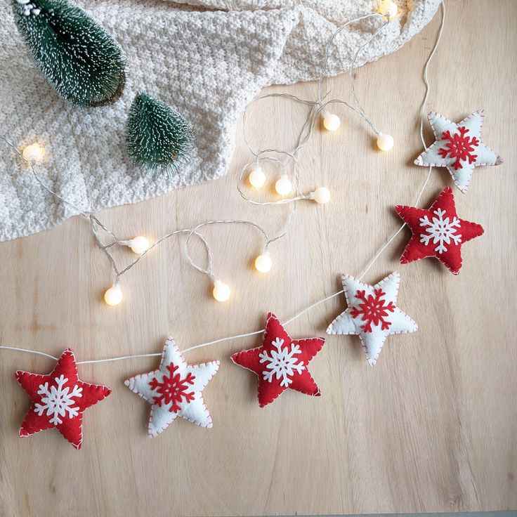 Felt Snowflake Garland