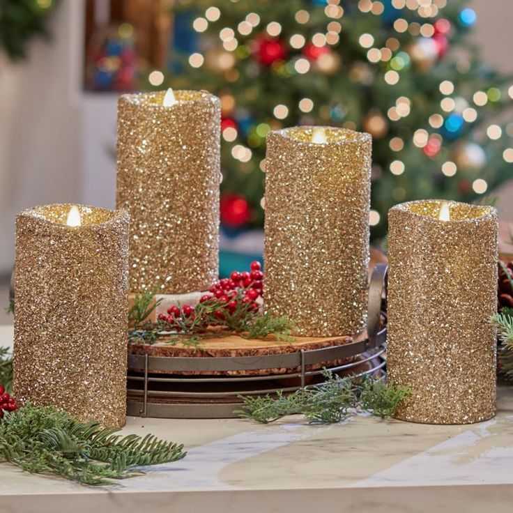 DIY Glitter Candle Centerpieces