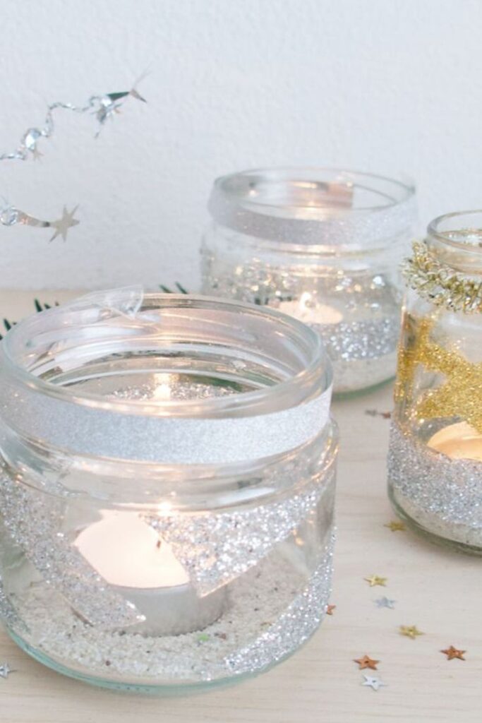 DIY Glitter Candle Jars
