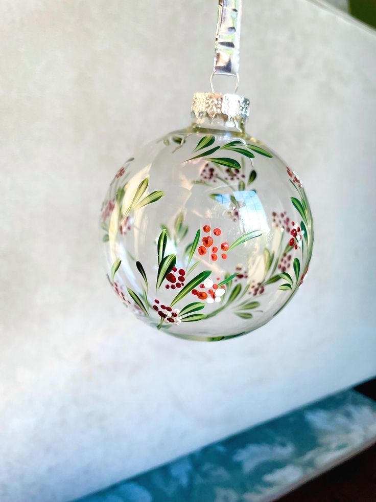 Glass Ornament Painting Station Decor
