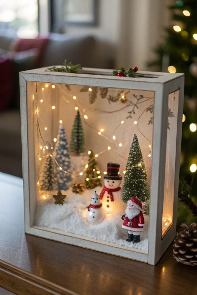 Glass Ornament Shadow Box Display
