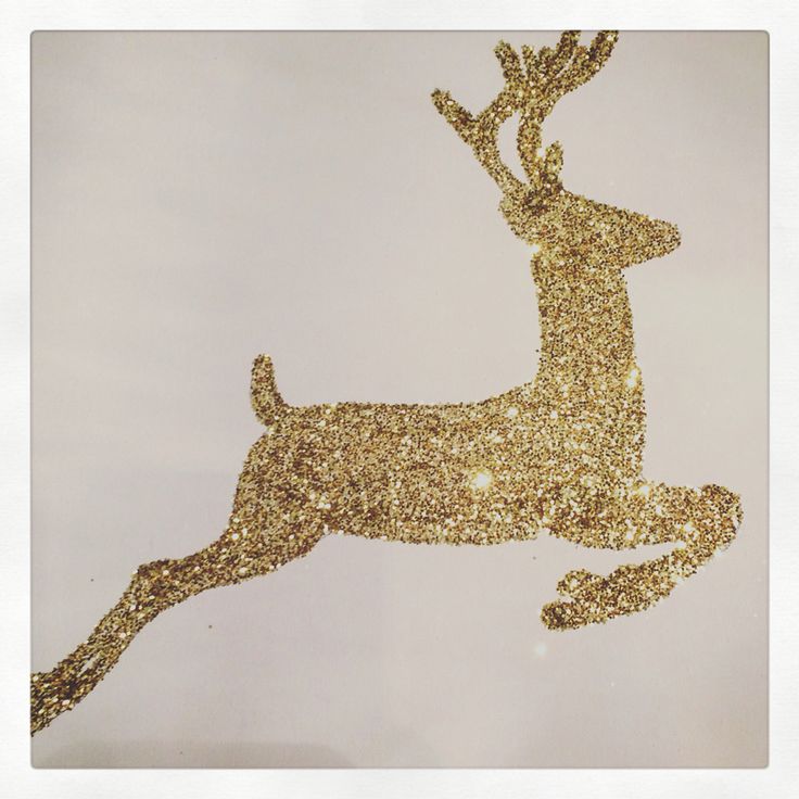 Glittery Reindeer Silhouettes
