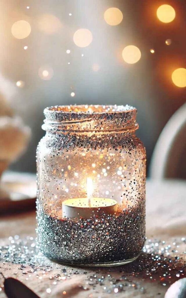 Candlelight Glitter Jars