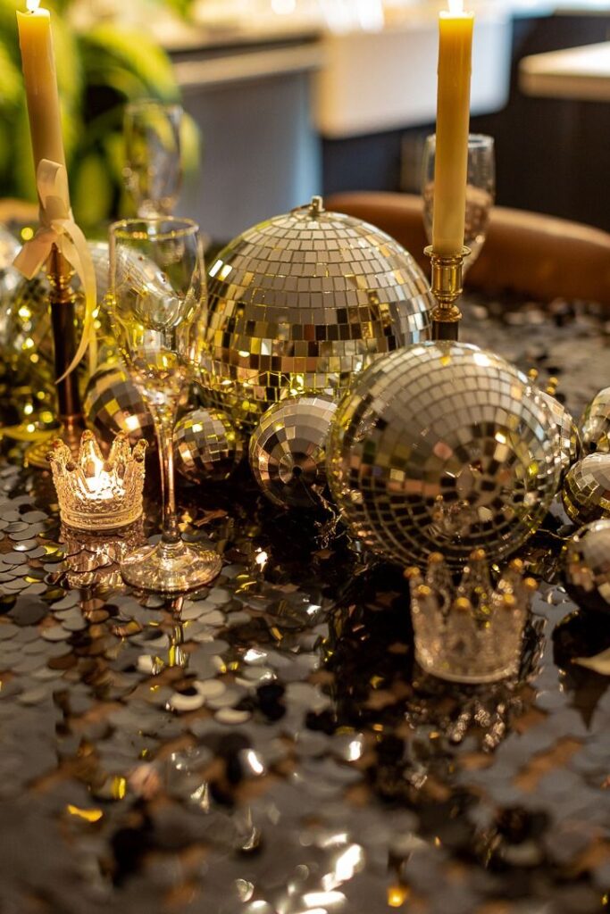 Gold Confetti Centerpiece Bowls