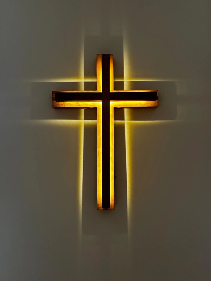 Golden Cross Wall Sconce Glow