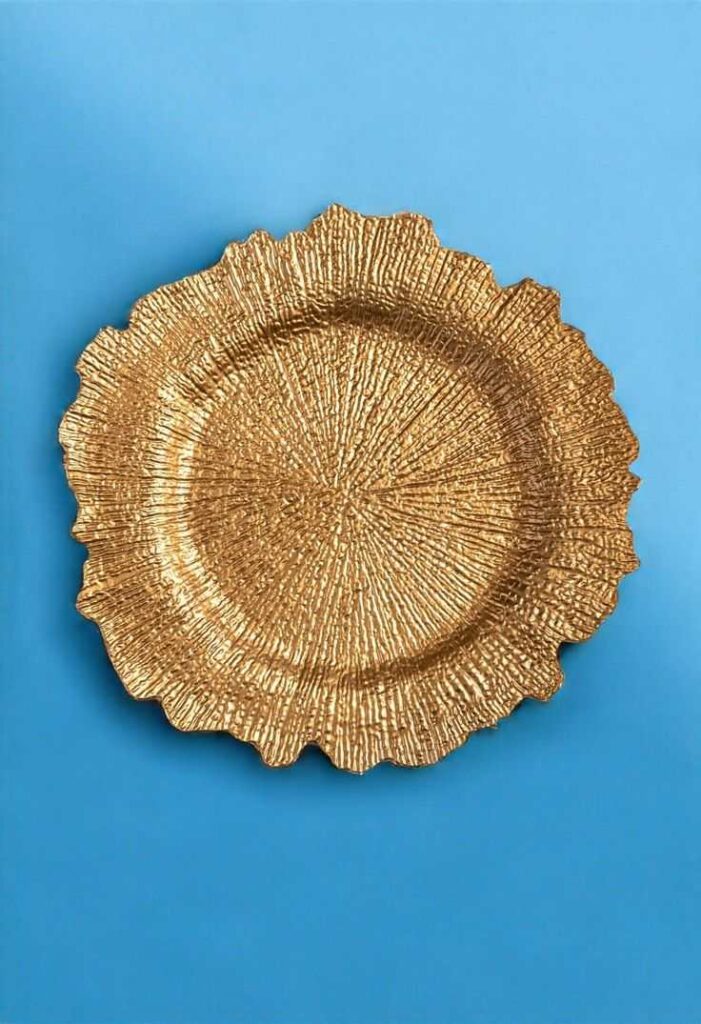 Golden Leaf Charger Plates