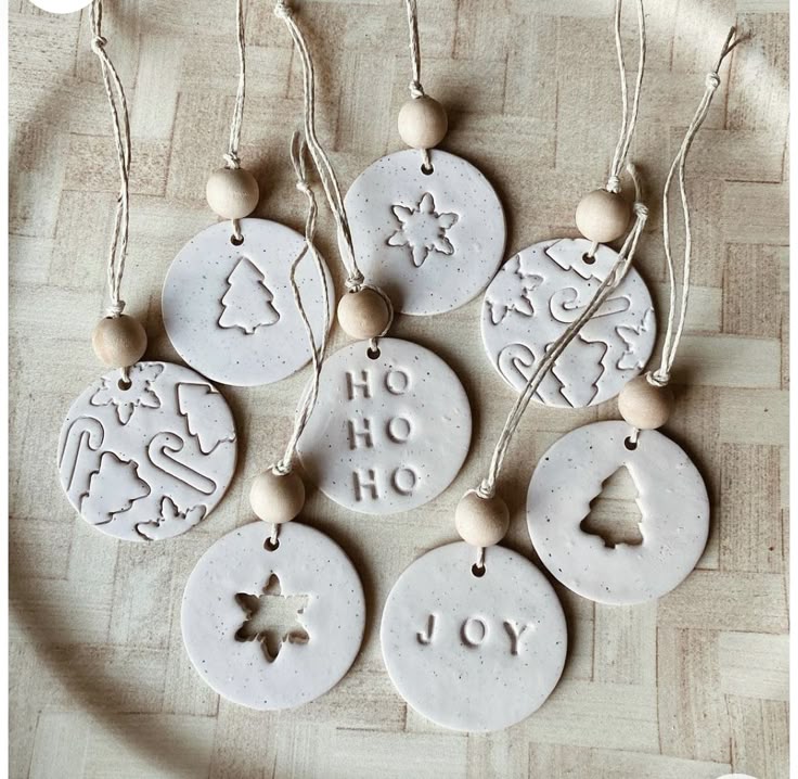 Handcrafted Minimalist Clay Ornaments