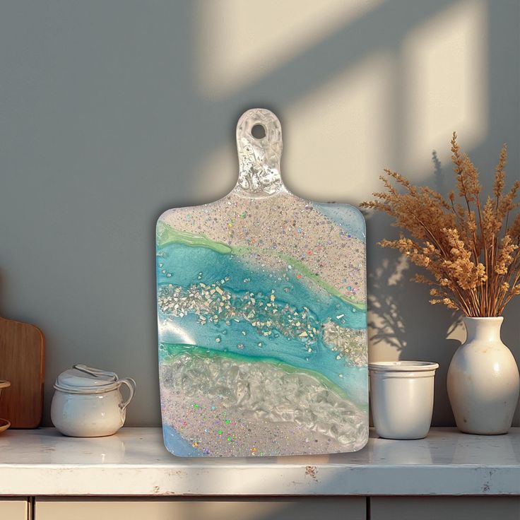 Glittered Cutting Board Display