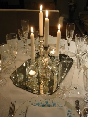Glittering Candle Tray