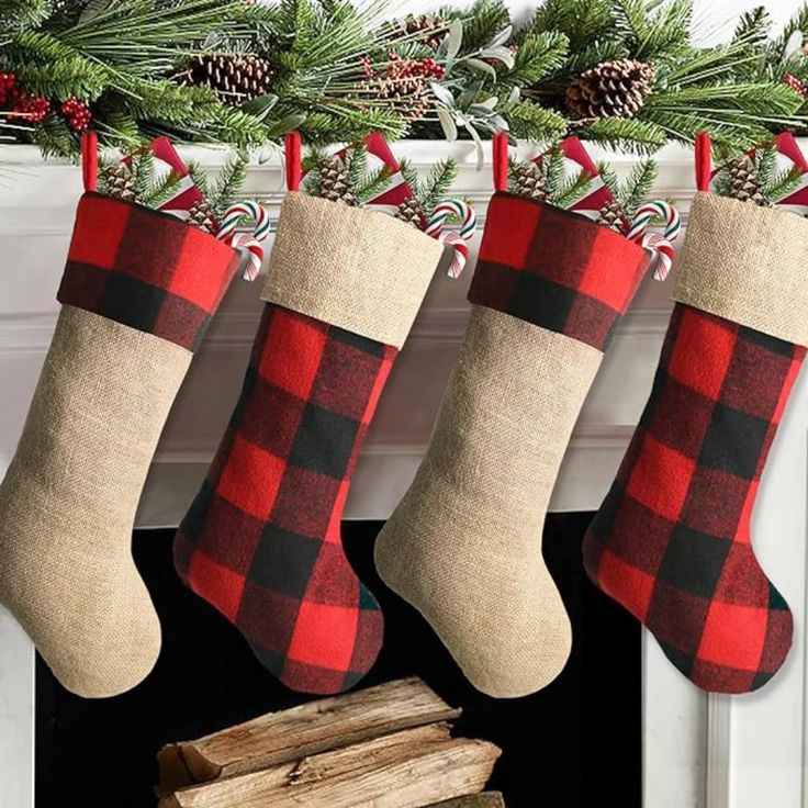 Burlap Christmas Stockings