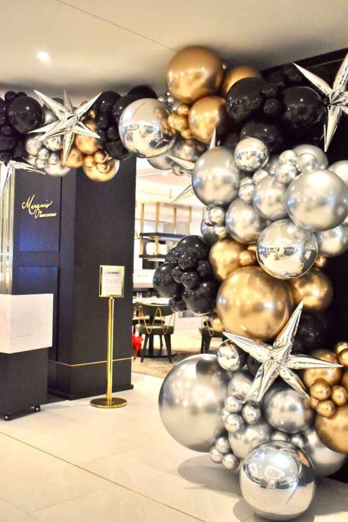 Glittering Balloon Arch