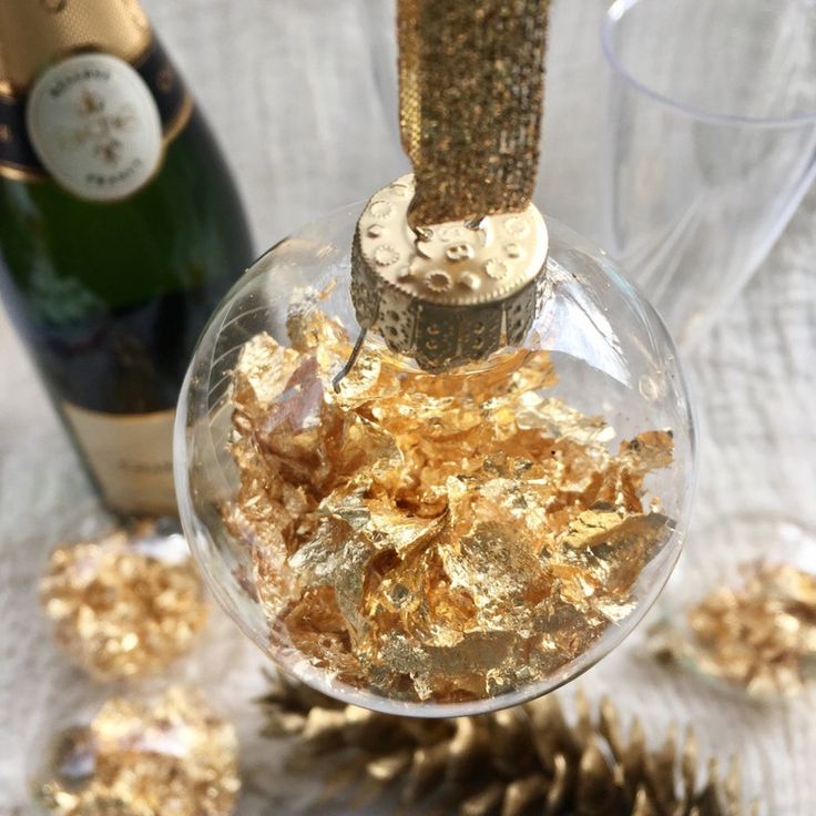 Gold Leaf Confetti Ornaments