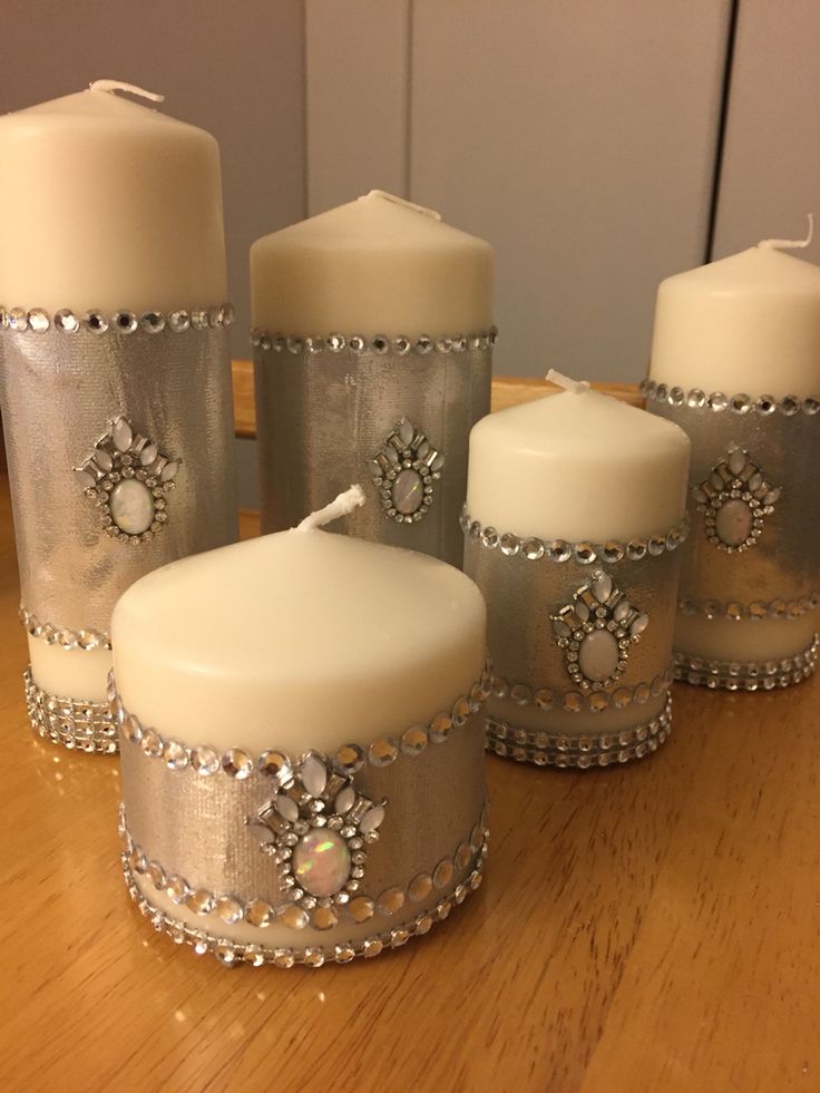 DIY Metallic Candle Centerpieces