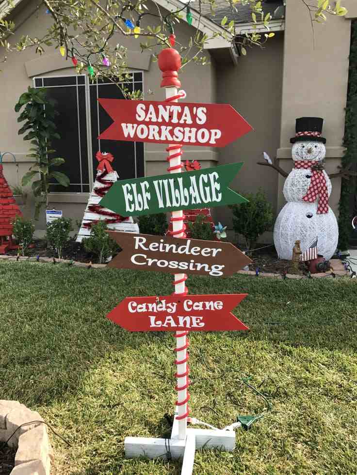 DIY North Pole Direction Sign