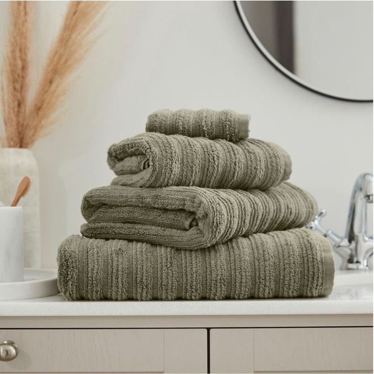 Plush Monochrome Towel Stack