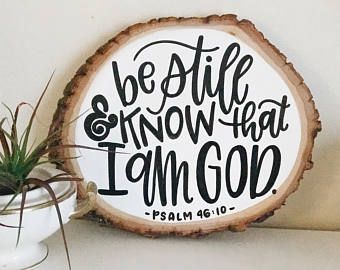 Rustic Wood Slice Verse Display