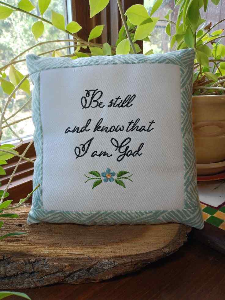 Scripture-Embroidered Throw Pillows