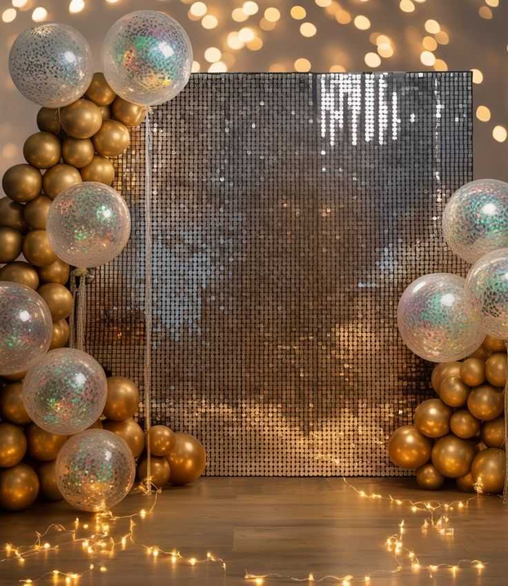 Shimmering Metallic Balloon Wall