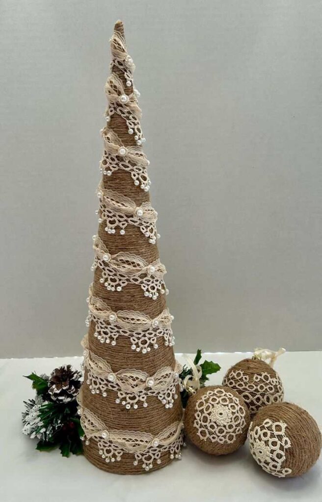 Victorian Lace Tree Cones