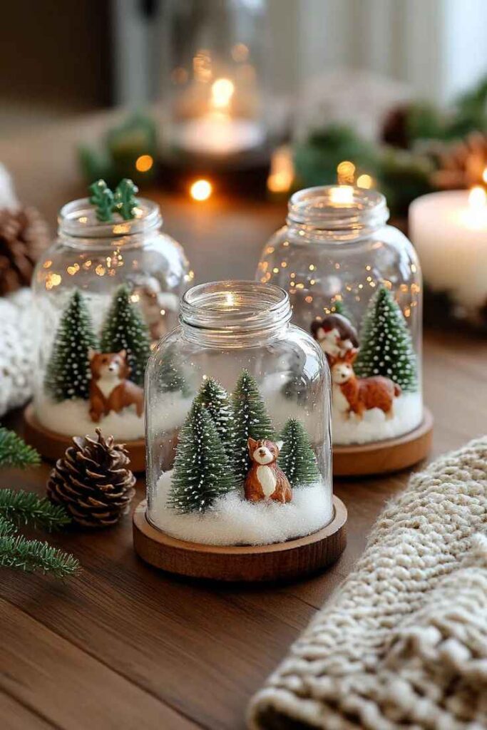 DIY Mason Jar Snow Globes