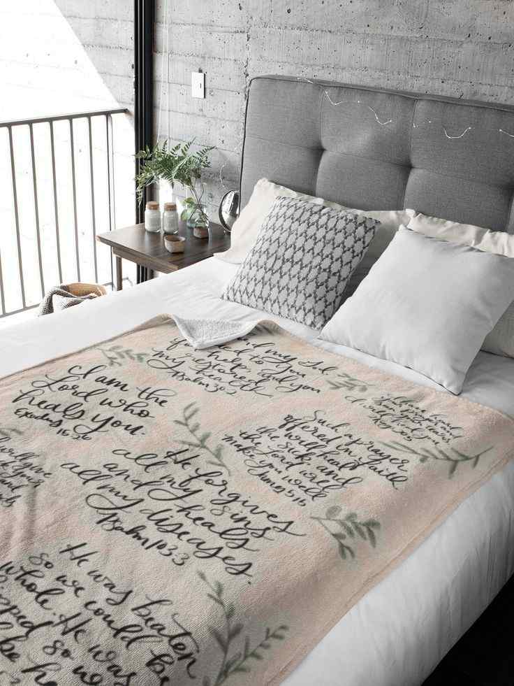 Verse-Printed Throw Blankets