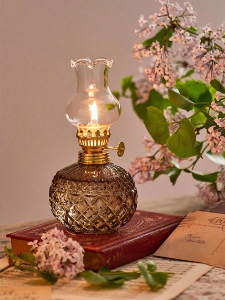 Vintage Oil Lamp Altar