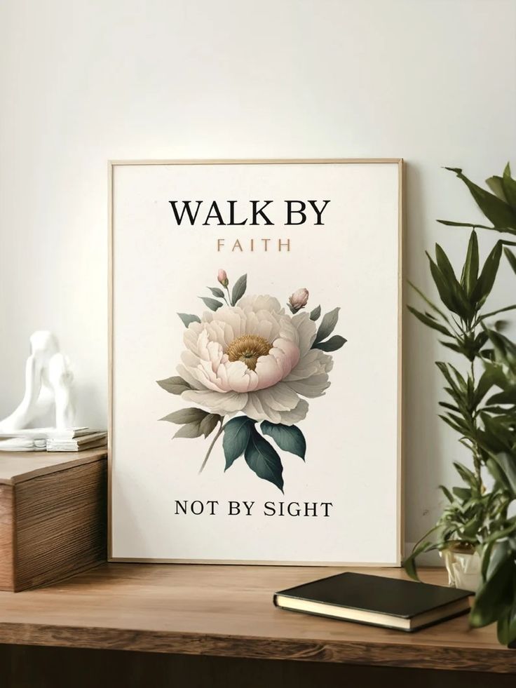 “Walk by Faith” Shoe Shelf Verse Card