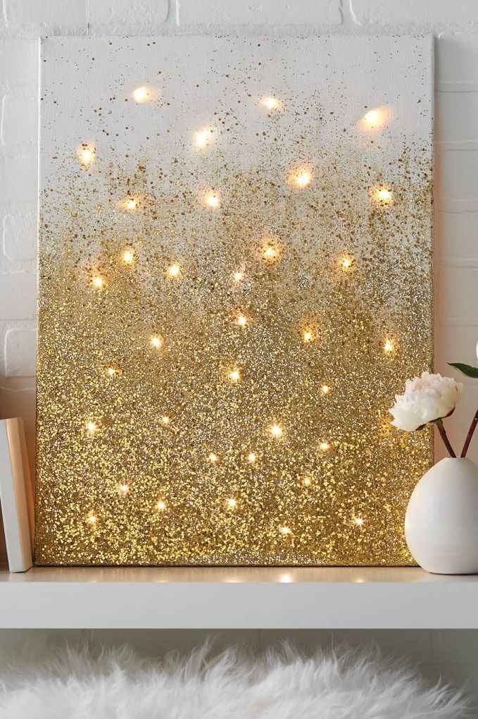 DIY Glitter Wall Art