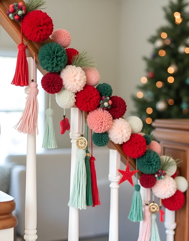 Whimsical Pom-Pom Garland