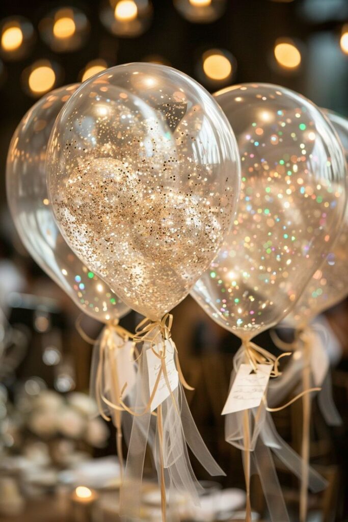Metallic Confetti Balloons