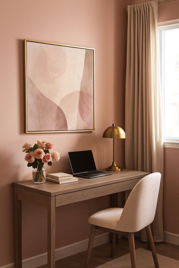 Blush Rose and Warm Cream