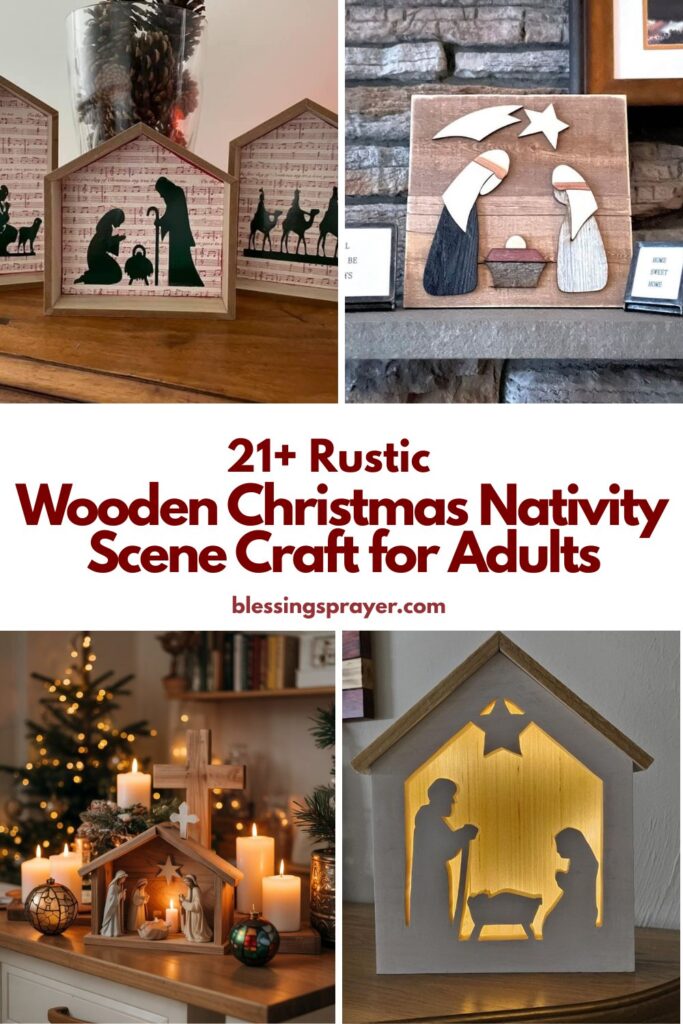 Wooden Christmas Nativity Scene Craft for Adults