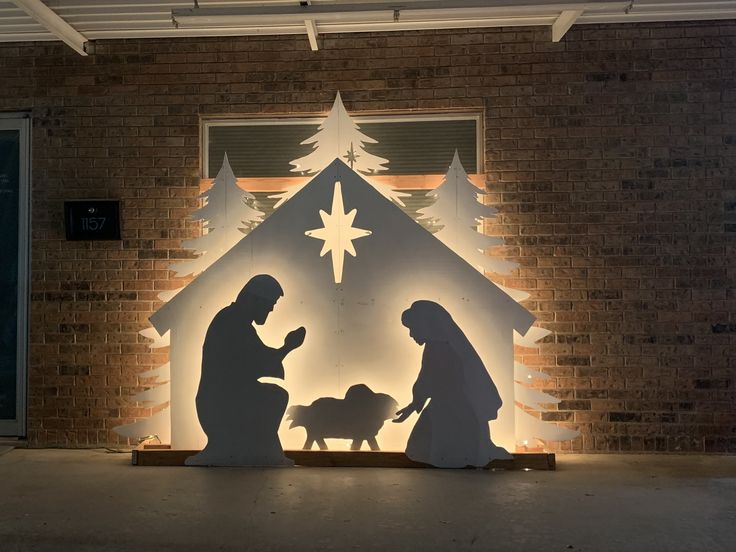 Wooden Nativity Star Backdrop