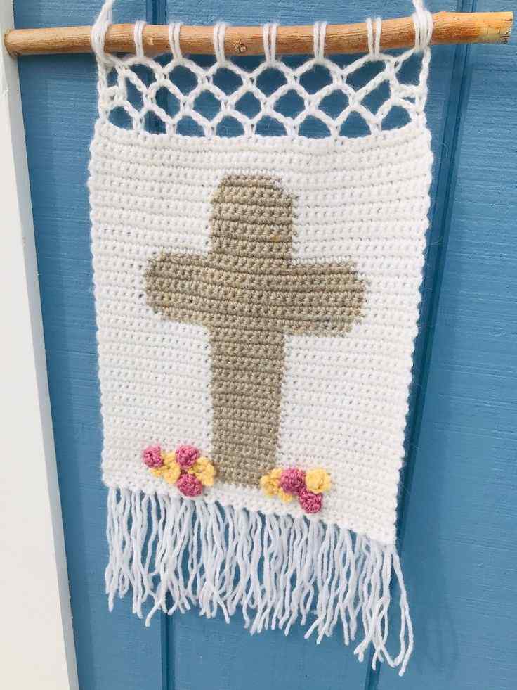 Woven Wall Hangings with Cross Designs