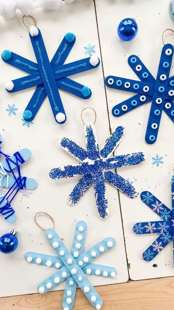 Popsicle Stick Snowflakes