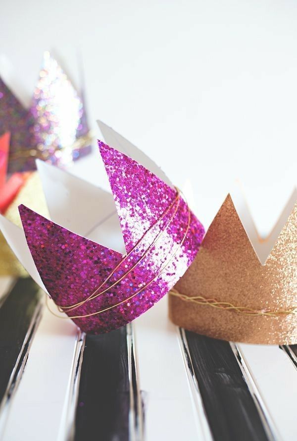 Glitter Paper Party Crowns