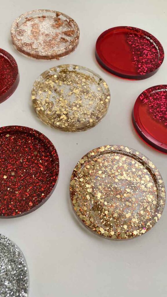 DIY Glitter Coasters