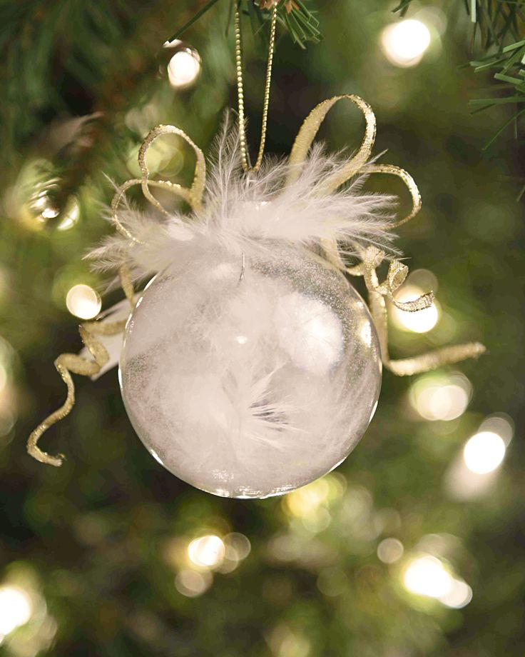 Confetti Feather Ornaments