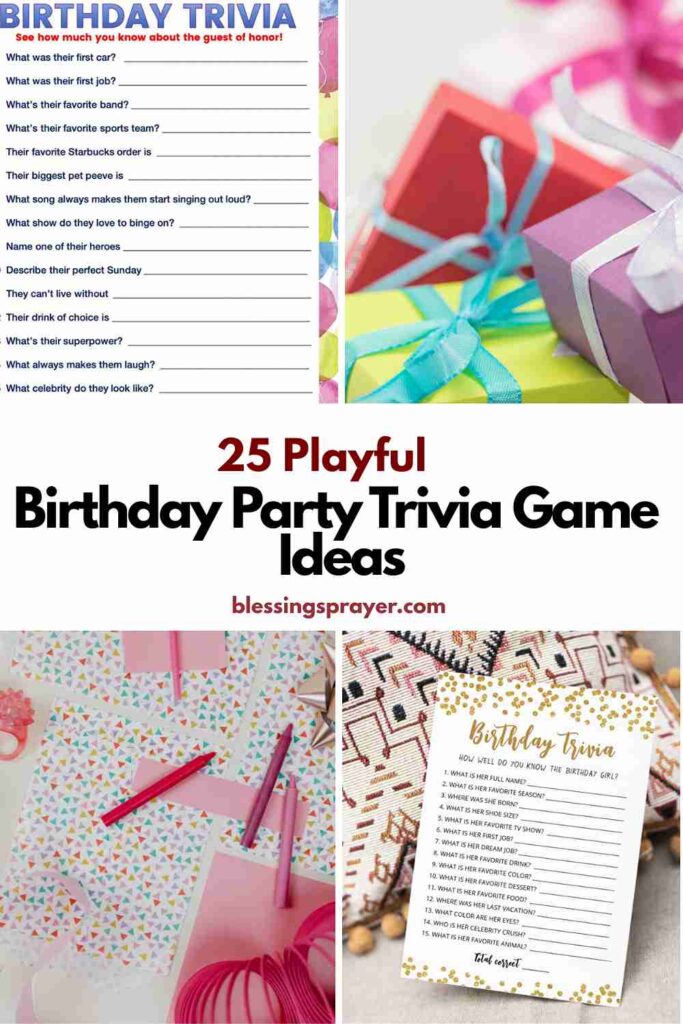  Birthday Party Trivia Game Ideas