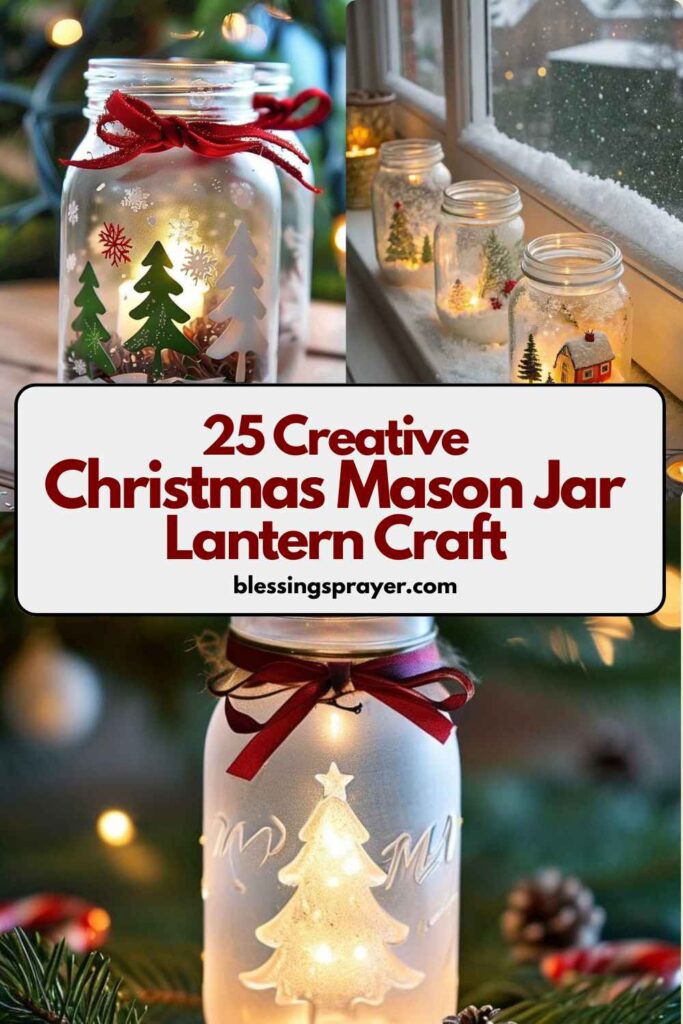 Christmas Mason Jar Lantern Craft