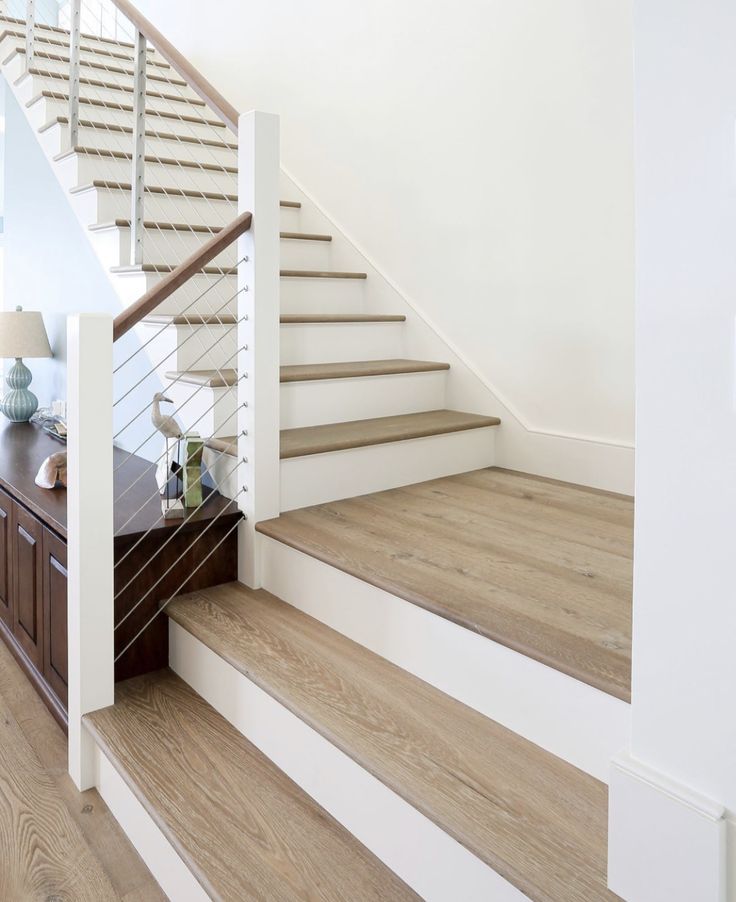 Crisp White & Natural Wood Accents