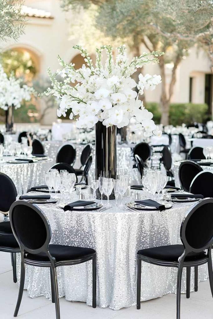 Elegant Black and Silver Setup